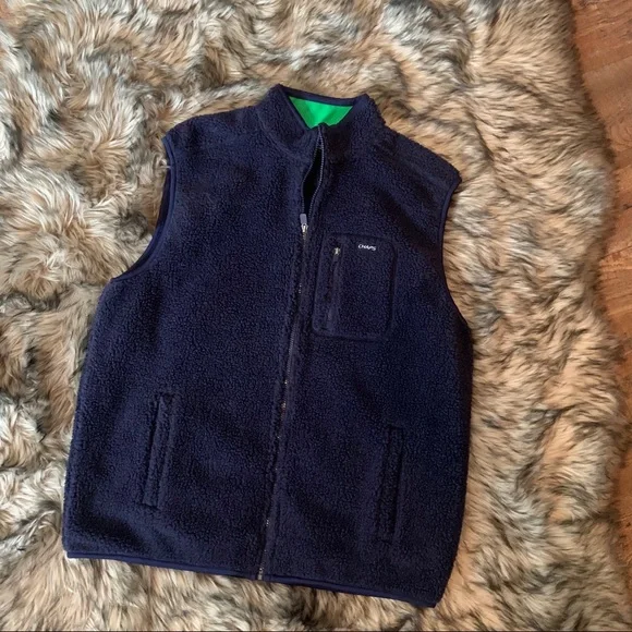 Retro Chaps Sport Active teddy Fleece Vest Blue - Picture 5 of 10